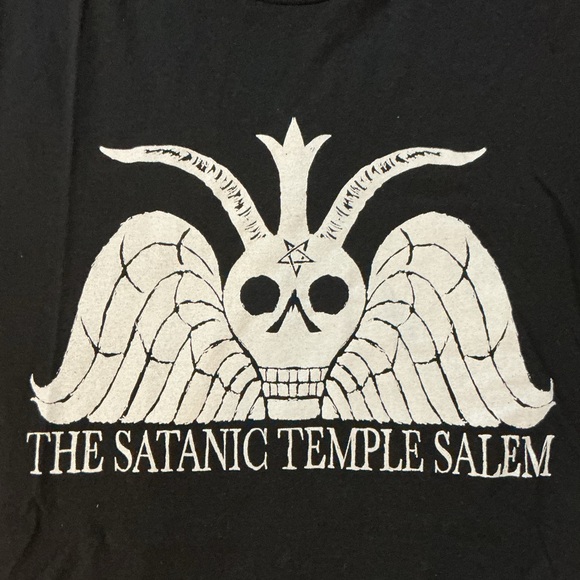 Satanic Temple SALEM Anvil Black and White Graphic Tee Size Small NWOT - Picture 1 of 8